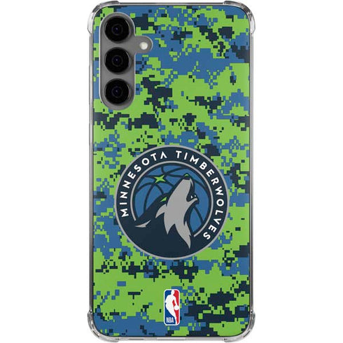 NBA Minnesota Timberwolves Digi Camo Galaxy S24 Plus Clear Case